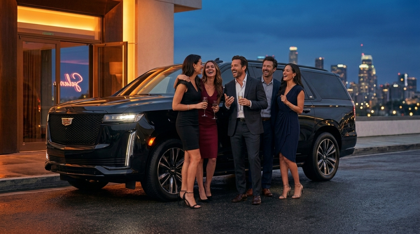 XXclusive luxury SUV for nights out, celebrations and VIP evenings in Los Angeles
